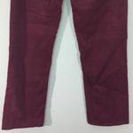 RE/DONE Corduroy Pants NWT Burgundy Red USA High Rise Stovepipe Photo 6