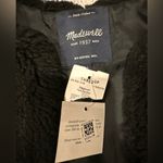 Madewell  NEW WOMENS SMALL Black Faux Fur Vest Photo 2