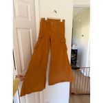 Vintage Roosert 70s Flare Orange/Rust Brown Cargo Pocket Flares Size 24 Photo 1