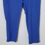 Talbots Blue and White Polka Dot Ankle Pants Size 16 Preppy Polka Dot Pants Photo 2