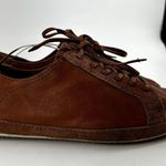 Frye Dean Artisan Low Leather Sneakers Lace Up Suede Trim Classic Brown 7.5 Photo 2