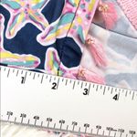 Simply Southern  Blue Starfish Print Tassel Hem High Waisted Shorts Size S/M Photo 3