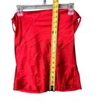 Dizzy Lizzy Tank Top Women's Medium Red Satin Party Strappy Back Criss Cross NYE Photo 6