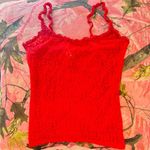 Wilfred aritzia red lace mesh sheer camisole tank top Photo 4