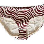 ANDIE Swim The Hipster Bikini Bottom Bias Stripe Truffle Red Size Small Photo 0