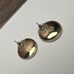 House of Harlow  Sunburst Gold Tone Large Round Button Stud Pierced Earrings Photo 2