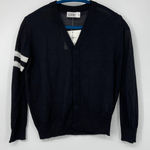 SEEK the Label BLACK WITH WHITE STRIPES ON ARM LIGHTWEIGHT SWEATER SMALL Photo 0