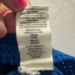 Free People • Babes Only Open Knit Ruffle Short Sleeve Sweater Blue Size Medium Photo 6