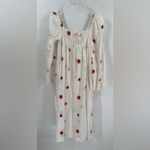 Free People  Boho White Emory Embroidered Midi Dress -Oversized Small‎ Photo 2