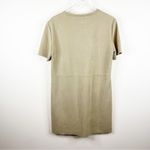 ZARA Faux Suede Mini Dress L Tan Photo 3