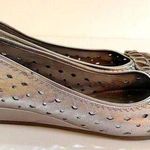 Linea Paolo  Metallic Laser Cut Peep Toe Wedge Photo 0