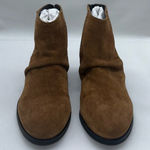 Journee Signature Boots Womens‎ 6 1/2 Cognac Brown Leather Slouch Bree Ankle NEW Size 6.5 Photo 0