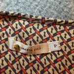 Maria Filo (True) Wrap Top Size Petite Key Hole Pattern Viscose Brazil Black Photo 2