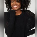 Aerie  Black Offline Black Open Knit Sweater Photo 0