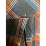 prAna  Plaid Button Down Long Sleeve Shirt Women's Small Blue Orange Collared Photo 3