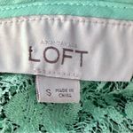 Loft Ann Taylor Mint Green Lace Short Sleeve Sheer Dainty Floral Blouse Photo 14