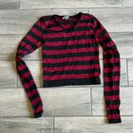 KILLSTAR  Red and Black Striped Top Photo 0