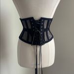 ORCHARD CORSET Lace Up Mesh Corset Waist Trainer Womens Sz 26 Adjustable Back Black Photo 4