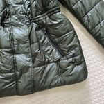 Michael Kors NWT Quilted Women Long Puffer Coat w/ Fur Hoodie Olive Size 1X Photo 4