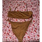 SKIMS Size 4X Bandeau Top + Bikini Bottom Set Almond Women’s Swim NWT Photo 4