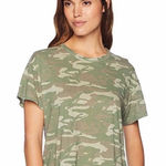MONROW Soft Vintage Camo Cropped Tee T Photo 0