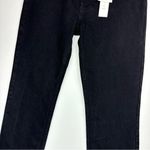 ZARA NWT  Black Denim Straight Leg Jeans Sz 8 High Rise Photo 5