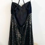 Dave and Johnny by Laura Ryner Dress Black Sequin Skirt Exposed Back Sz 11/12 EUC Photo 5