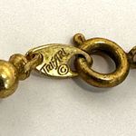 Trifari  vintage white and navy blue beaded barrel necklace Photo 6