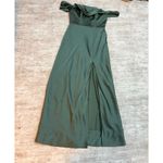 Birdy Grey Birdy Gray Women Small Mia Green Satin Off Shoulder Strapless Floor Length Dress Photo 4