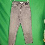 Abercrombie & Fitch NWT  Gray The 90's Straight Ultra High Rise Jeans 30 10 Short Photo 0