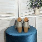 Qupid Ankle Cowboy Boots Leather Taupe Gray Block Heel Size 8 Photo 2