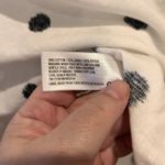 A New Day  Women's Linen Blend Sleeveless‎ V-Neck Blouse Large White Polka Dot Photo 8