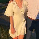 Top Shop White Wrap Dress Photo 1