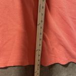 Woman Within  Shirt Womens 1x Plus Peach Ribbed Vneck Quarter Sleeve Orange Top Photo 5