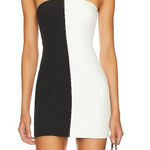 Lovers + Friends Naomi Mini Dress Strapless Black/White Size XS $188 Photo 0