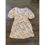 Billabong  Women's Dream Floral‎ Daisy Puff Sleeve Fit & Flare Mini Dress Size L Photo 2