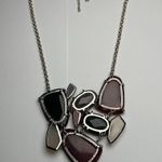 Kendra Scott Tyler Red Grey Black Etc Stone Bib Statement Necklace Gold Tone Photo 13