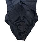 MiracleSuit  Pandora One Piece Twist Front Solid Black Swimsuit Size 10 Photo 4