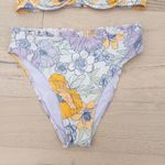 Womens Bikini Set Size M Yellow Purple Floral Underwire Swim Summer Beach Resort Size M Photo 2