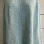 Vintage In Due Time Maternity Sz M Powder Blue Sleeveless Chunky Knit Sweater Photo 0