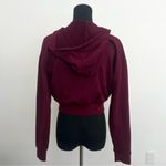 Forever 21  Burgundy Cropped Full Zip Hoodie in Size S Photo 2