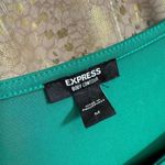 EXPRESS  Green Cutout Body Contour High Neck Bodysuit Medium Photo 3