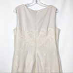 Tadashi Shoji Cream Lace Overlay Sheath Dress Photo 6