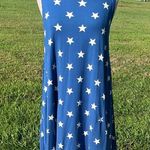 July 4 Comfy Blue Knit Stars Swing Dress Photo 2