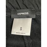 EXPRESS Women's Black Faux Vegan Leather Elastic Waist Trousers Jogger Pants S Photo 3