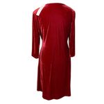 Soft Surroundings Velvet Hyannis Red Dress Surplice Top Swingy Skirt NWT Size M Photo 8