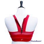 Zyia Active Red Sheer Mesh Paneling Back Zip Up One More Rep Sports Bra Medium Photo 5