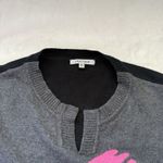 LISA TODD Heart Crewneck Sweater Cotton Cashmere Gray Pink Casual Pullover M Size M Photo 5