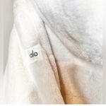 Alo Yoga Foxy Faux Fur Jacket Ivory white With Removable Hoodie Size XS Photo 7