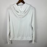 Bebe Sport Hoodie Womens XL White Terry Zip Rhinestone Logo Y2K McBling Glam Photo 1